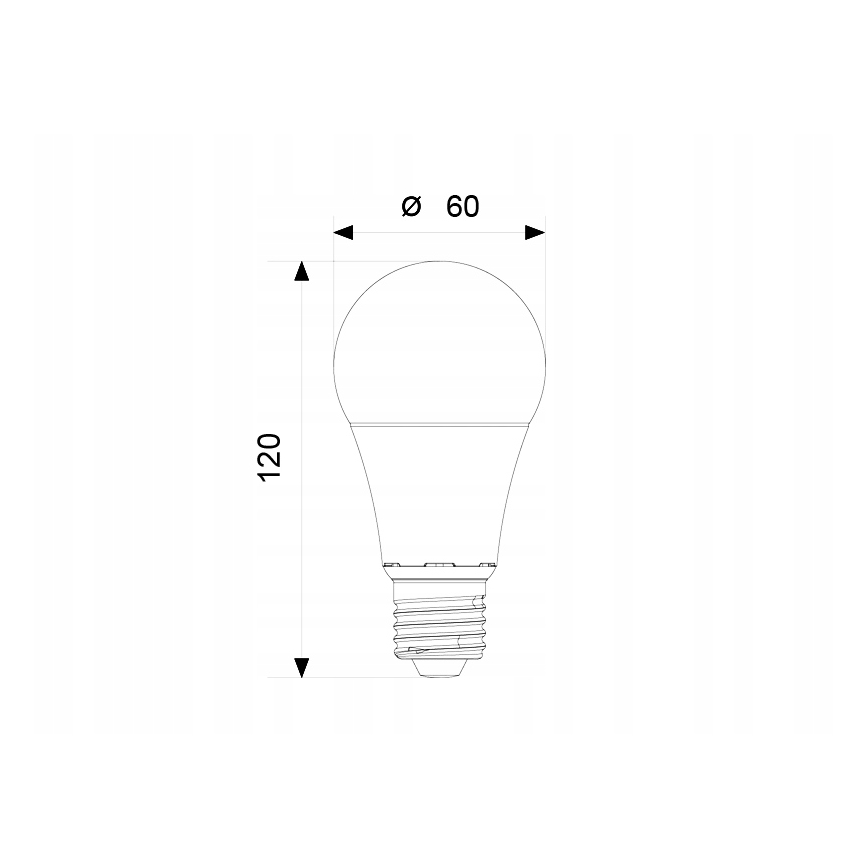 Ampoule LED A60 E27/12W/230V 3000K