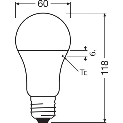 Ampoule LED A60 E27/13W/230V 3000K - Osram