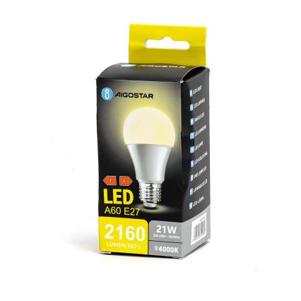 Ampoule LED A60 E27/21W/230V 4000K - Aigostar