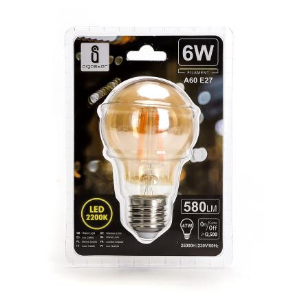 ampoule LED A60 E27/6W/230V 2200K - Aigostar