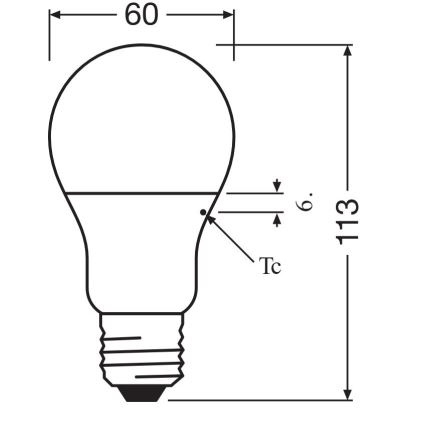 Ampoule LED A60 E27/8,5W/230V 2700K - Osram