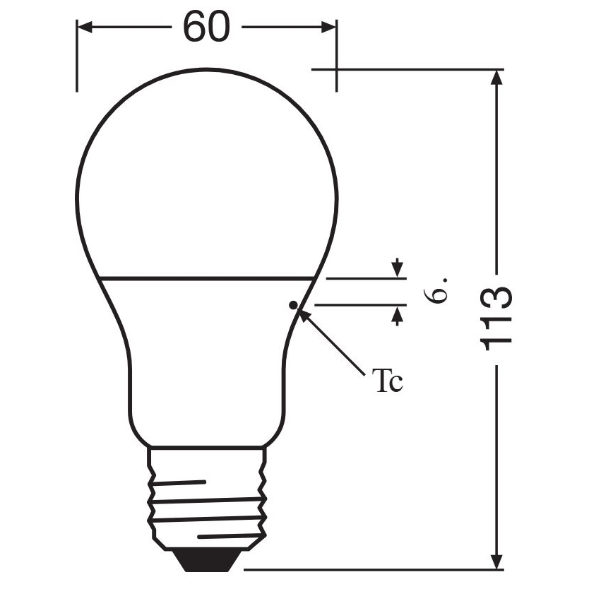 Ampoule LED A60 E27/8,5W/230V 2700K - Osram