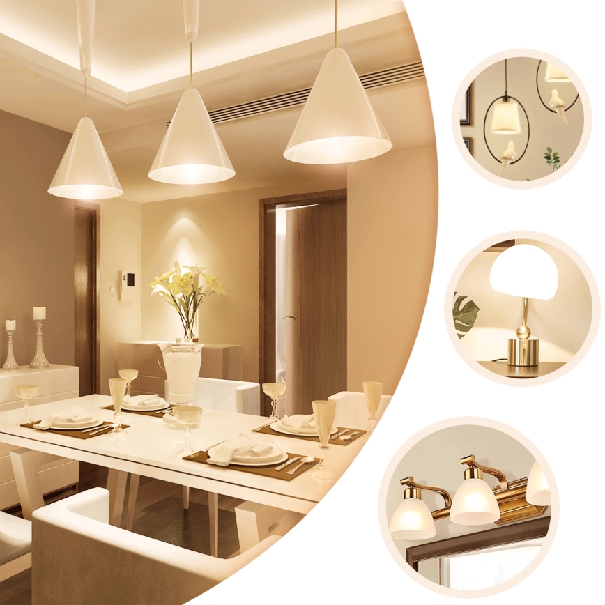 Ampoule LED A60 E27/8W/230V 330° 2700K - Aigostar