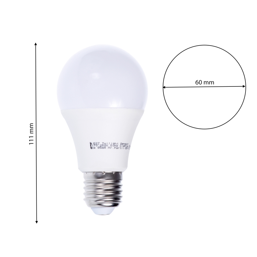 Ampoule LED avec détecteur de mouvement ECO E27/6W/230V 2700K