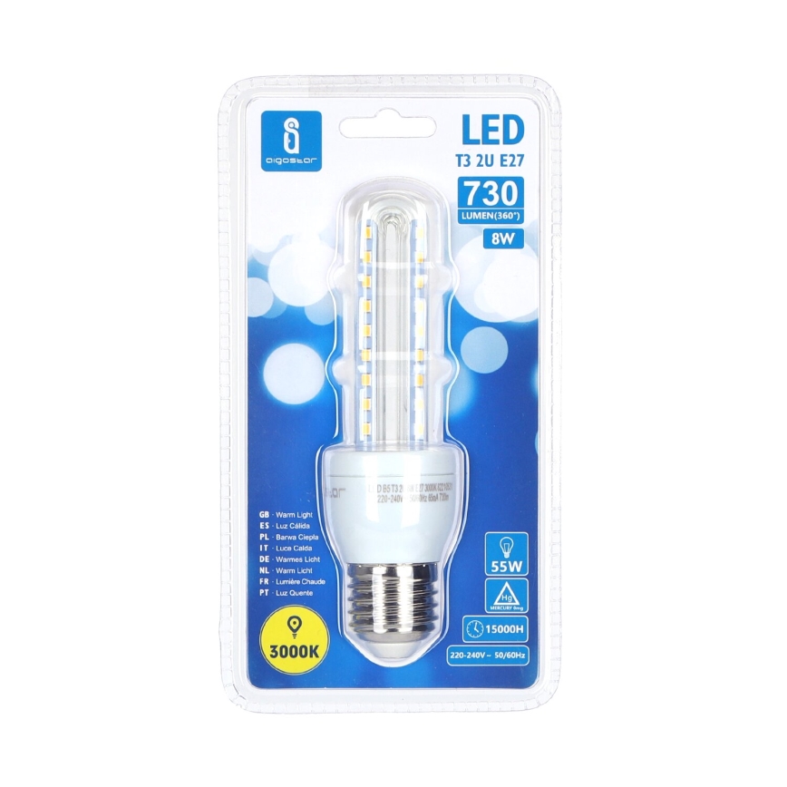 Ampoule LED B5 E27/8W/230V 3000K - Aigostar