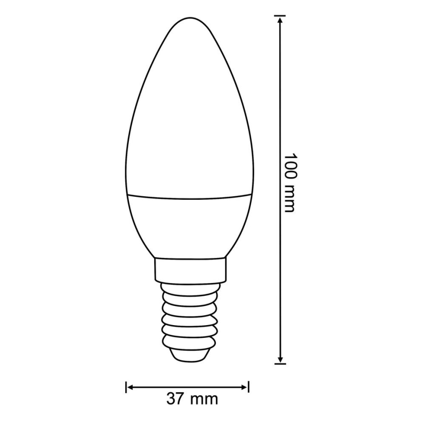 Ampoule LED C37 E14/3W/230V 4000K