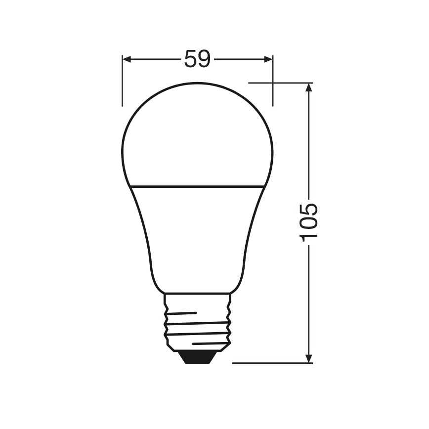Ampoule LED CLASSIC A60 E27/8W/230V 2700K - Ledvance