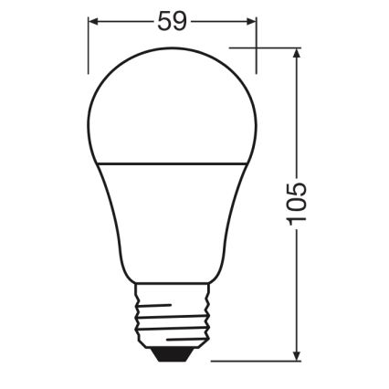 Ampoule LED CLASSIC A60 E27/8W/230V 4000K - Ledvance