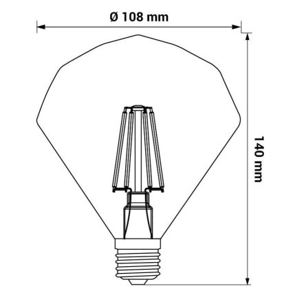 Ampoule LED CRYSTAL E27/4W/230V 2200K