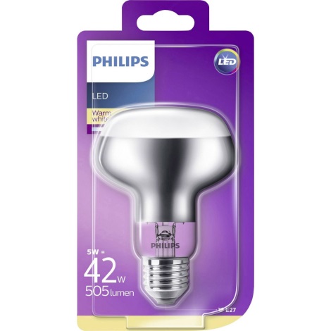 Ampoule LED de projecteur Philips R80 E27/5W/230V 2700K