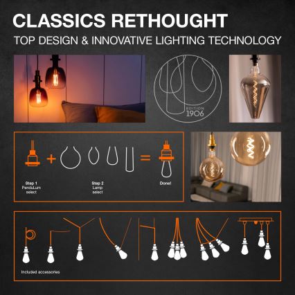 Ampoule LED dimmable à filament vintage E27, 5,8 W, 230 V, 2200 K - Osram