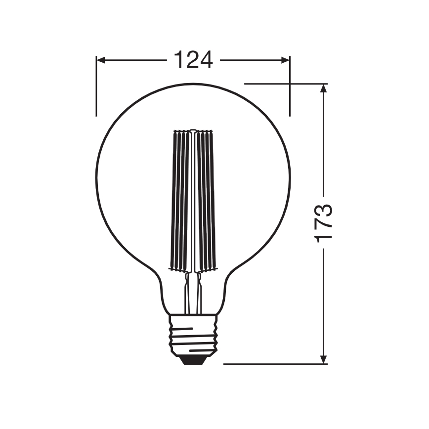 Ampoule LED dimmable à filament vintage E27/5,8W/230V 2200K - Osram