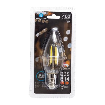 Ampoule LED dimmable FILAMENT C35 E14/4W/230V 6500K - Aigostar