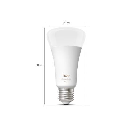 Ampoule LED dimmable Philips Hue WHITE AND COLOR AMBIANCE E27/11,8W/230V 1000-20000K