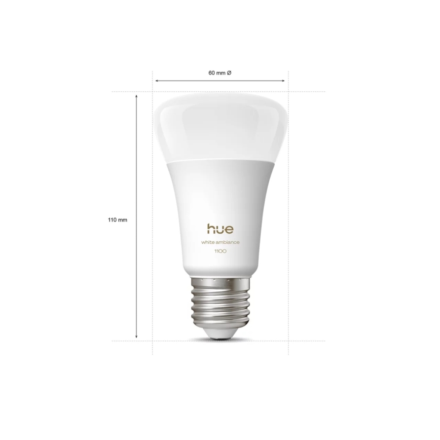 Ampoule LED dimmable Philips Hue WHITE AMBIANCE E27/8,1W/230V 1000-20000K