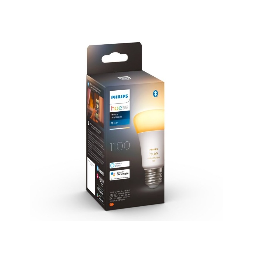 Ampoule LED dimmable Philips Hue WHITE AMBIANCE E27/8W/230V 2200-6500K