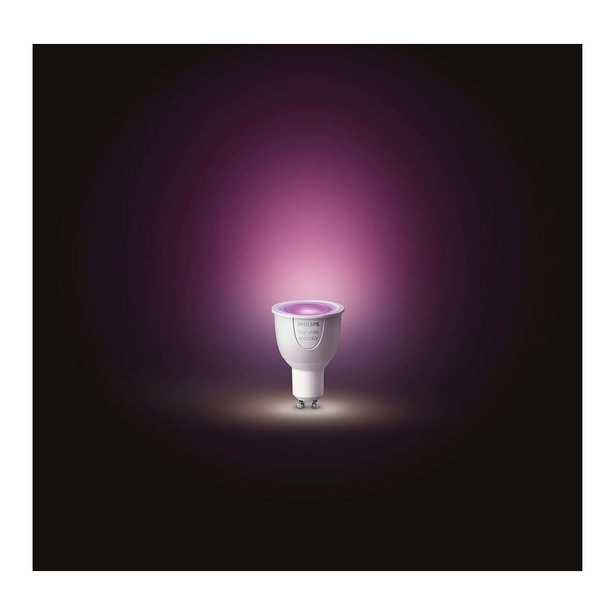 Ampoule LED à intensité modulable Philips HUE WHITE AND COLOR AMBIANCE GU10/5,7W/230V