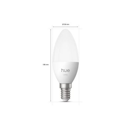 Ampoule LED dimmable Philips Hue White B39 E14/3,9W/230V 2700K