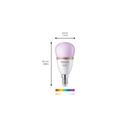 Ampoule LED RGB dimmable Philips SMART P45 E14/4,9W/230V 2200-6500K IRC 90