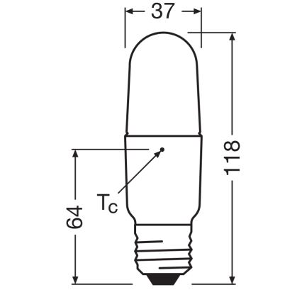 Ampoule LED dimmable STICK E27/8,5W/230V 4000K - Osram