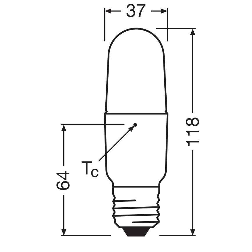 Ampoule LED dimmable STICK E27/8,5W/230V 4000K - Osram