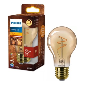 Ampoule LED dimmable VINTAGE Philips A60 E27/3,1W/230V 1800K