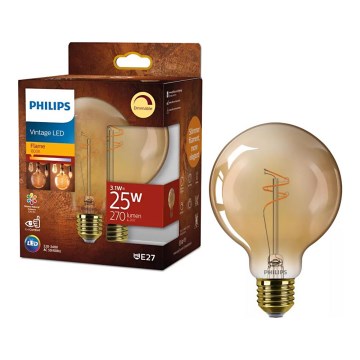 Ampoule LED dimmable VINTAGE Philips G95, culot E27, 3,1 W, 230 V, 1800 K