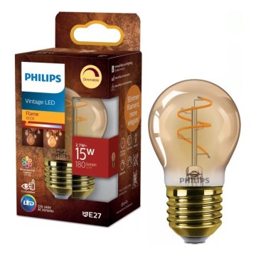 Ampoule LED dimmable VINTAGE Philips P45 E27/2,7W/230V 1800K