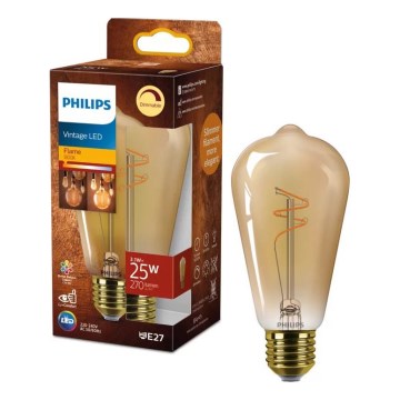 Ampoule LED dimmable VINTAGE Philips ST64 E27/3,1W/230V 1800K