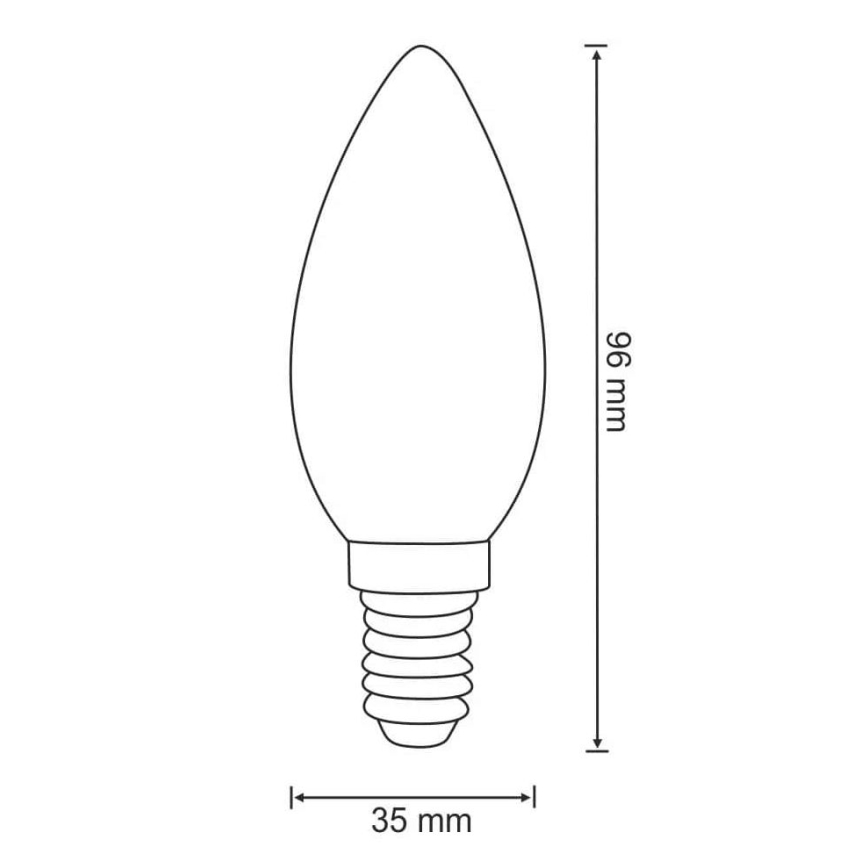 Ampoule LED C37 E14/4W/230V 3000K