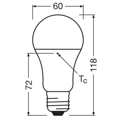 Ampoule LED en plastique recyclé A100 E27/14W/230V 4000K - Osram
