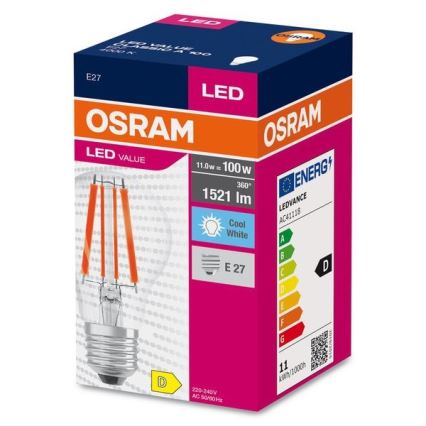 Ampoule LED FILAMENT A100 E27/11W/230V 4000K - Osram