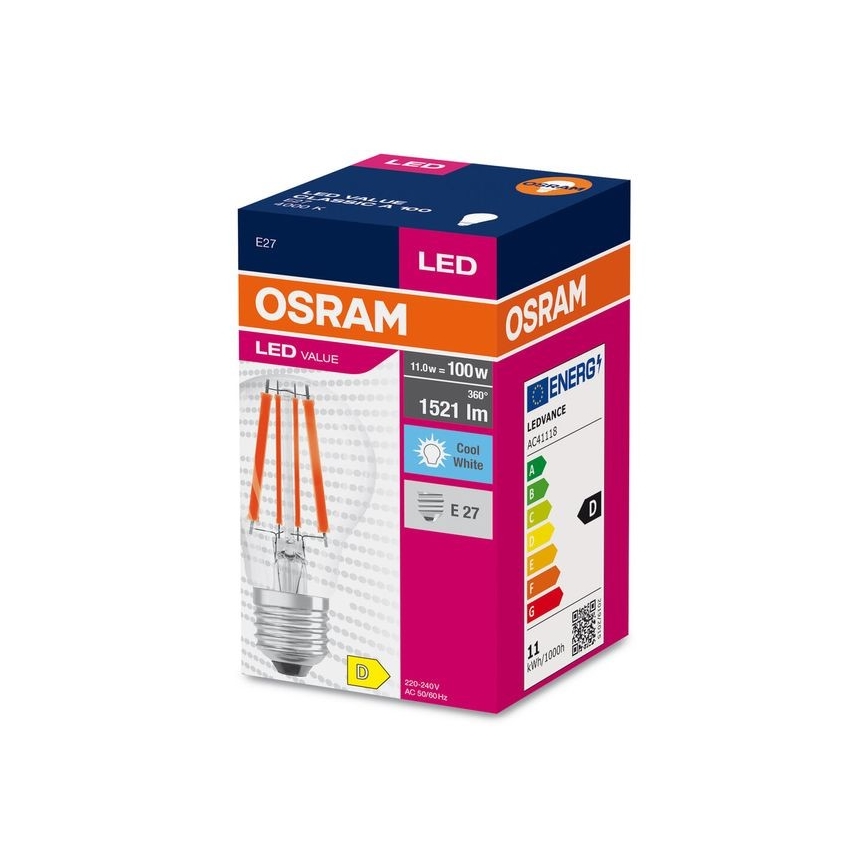 Ampoule LED FILAMENT A100 E27/11W/230V 4000K - Osram