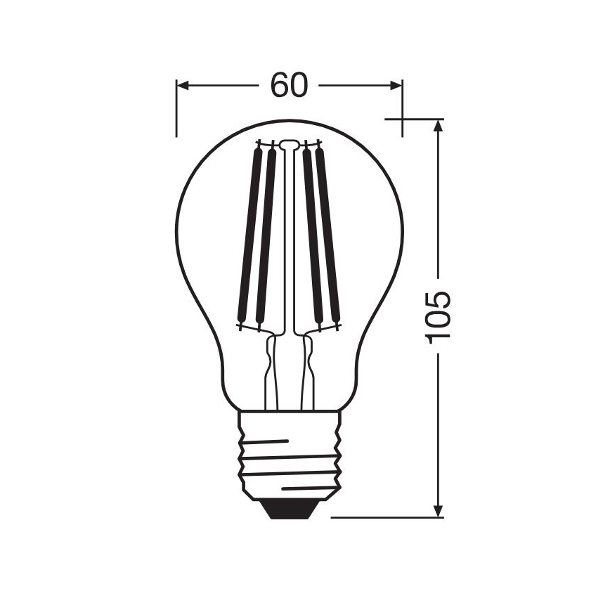 Ampoule LED FILAMENT A100 E27/11W/230V 4000K - Osram