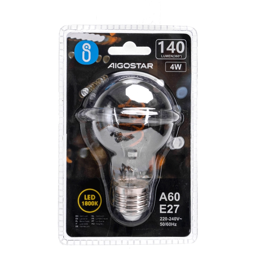 Ampoule LED FILAMENT A60 E27/4W/230V 1800K - Aigostar
