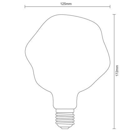 Ampoule LED FILAMENT BUMPED SMOKE G125 E27/4W/230V 2000K fumé