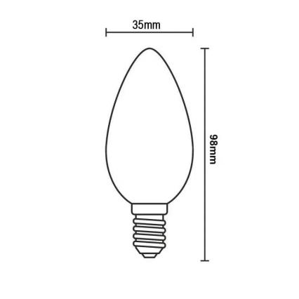 Ampoule LED WHITE FILAMENT C35 E14/4,5W/230V 3000K