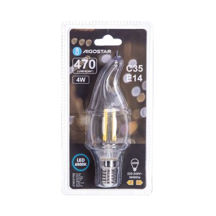 Ampoule LED FILAMENT C35 E14/4W/230V 6500K - Aigostar