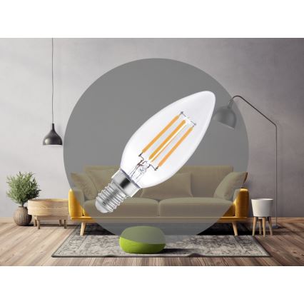 Ampoule LED Filament C37 E14/6W/230V 4000K