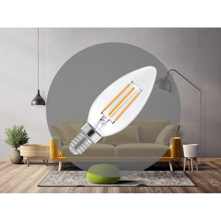 Ampoule LED Filament C37 E14/6W/230V 4000K