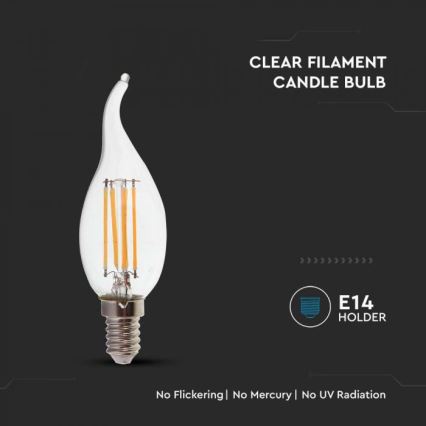 Ampoule LED filament E14/4W/230V 4000K