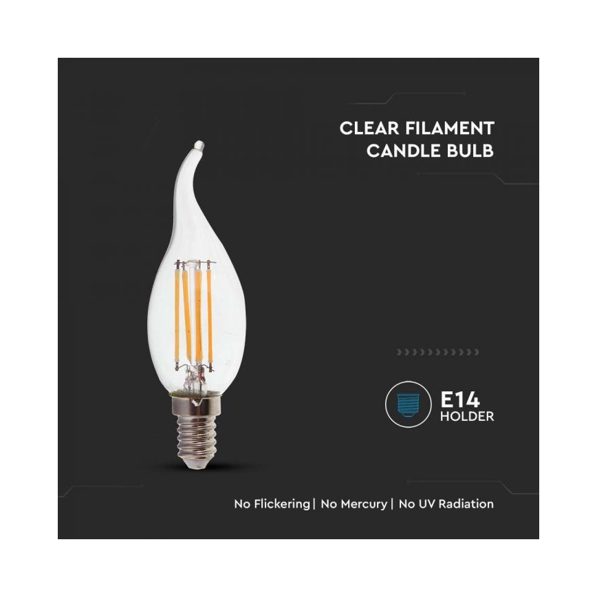 Ampoule LED filament E14/4W/230V 4000K