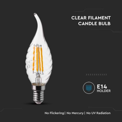 Ampoule LED FILAMENT E14/4W/230V 6500K