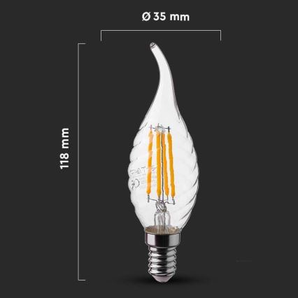 Ampoule LED FILAMENT E14/4W/230V 6500K