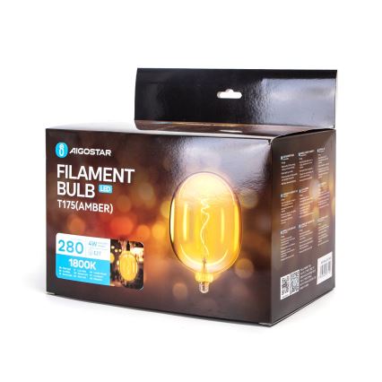 Ampoule LED FILAMENT E27/4W/230V 1800K - Aigostar