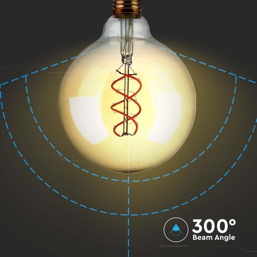 Ampoule LED FILAMENT G125 E27/4,8W/230V 1800K