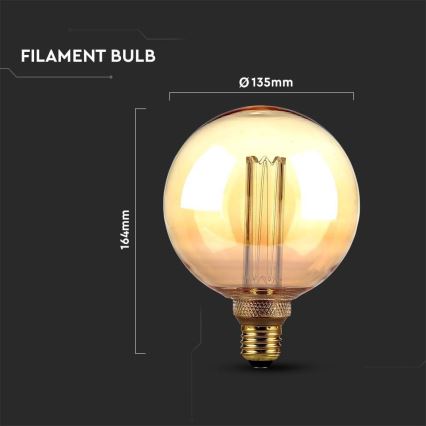 Ampoule LED FILAMENT G125 E27/4W/230V 1800K Art Edition