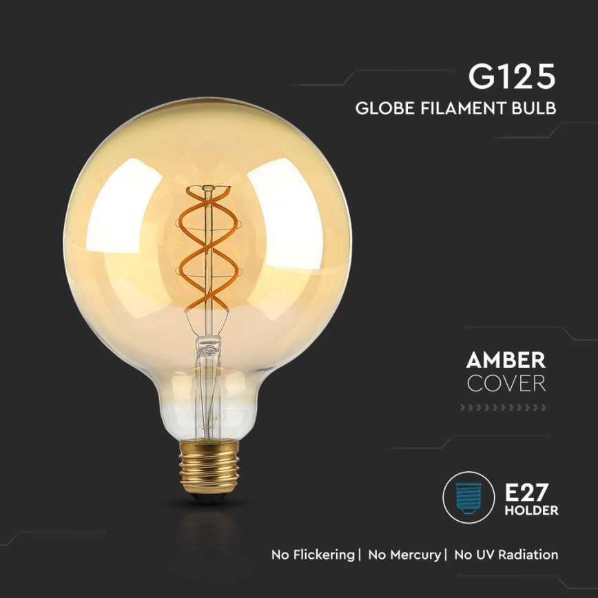 Ampoule LED FILAMENT G125 E27/5W/230V 1800K
