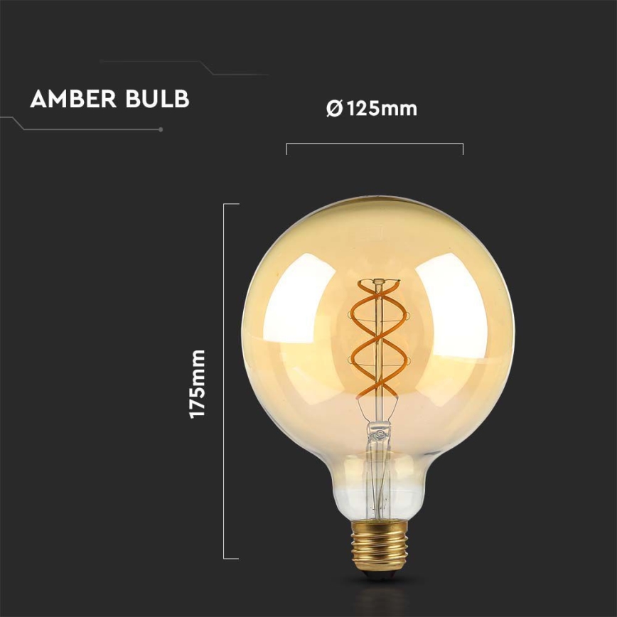 Ampoule LED FILAMENT G125 E27/5W/230V 1800K