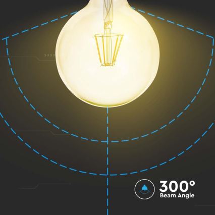 Ampoule LED FILAMENT G125 E27/6W/230V 2200K